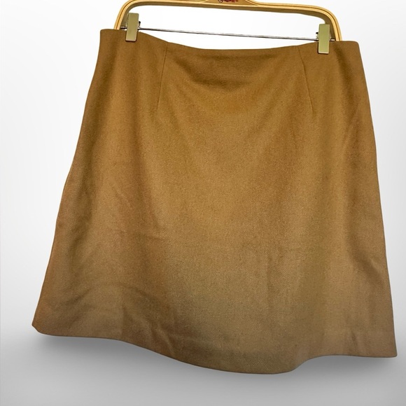 Massimo Dutti Tan- Wool Blend Skirt - Picture 3 of 9